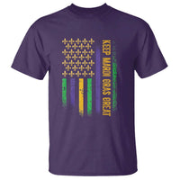 Keep Mardi Gras Great T Shirt American Flag Fleur De Lis