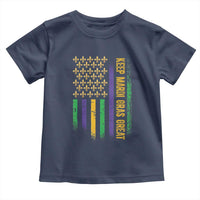 Keep Mardi Gras Great Toddler T Shirt American Flag Fleur De Lis