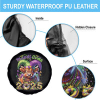 Mardi Gras 2025 Spare Tire Cover Cow Jester Outfit