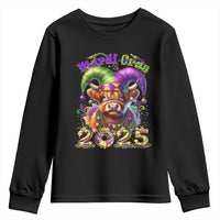 Mardi Gras 2025 Youth Sweatshirt Cow Jester Outfit
