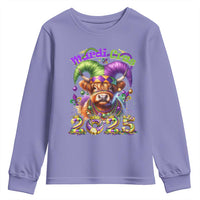 Mardi Gras 2025 Youth Sweatshirt Cow Jester Outfit