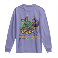 Mardi Gras Long Sleeve Shirt Its Mardi Gras Y'all Peacock Costume