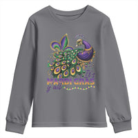 Mardi Gras Youth Sweatshirt Its Mardi Gras Y'all Peacock Costume