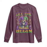 Mardi Gras Long Sleeve Shirt Let The Shenanigans Begin Skeleton Jester Costume