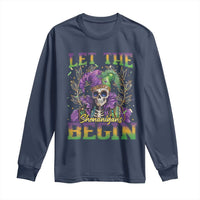 Mardi Gras Long Sleeve Shirt Let The Shenanigans Begin Skeleton Jester Costume