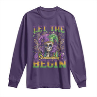 Mardi Gras Long Sleeve Shirt Let The Shenanigans Begin Skeleton Jester Costume
