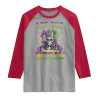 Mardi Gras Raglan Shirt Let The Shenanigans Begin Skeleton Jester Costume