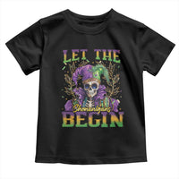 Mardi Gras Toddler T Shirt Let The Shenanigans Begin Skeleton Jester Costume