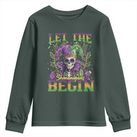 Mardi Gras Youth Sweatshirt Let The Shenanigans Begin Skeleton Jester Costume