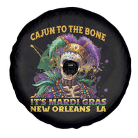 Louisiana Mardi Gras Spare Tire Cover Cajun To The Bone Skeleton Jester Costume