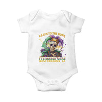 Louisiana Mardi Gras Baby Onesie Cajun To The Bone Skeleton Jester Costume