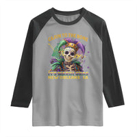 Louisiana Mardi Gras Raglan Shirt Cajun To The Bone Skeleton Jester Costume