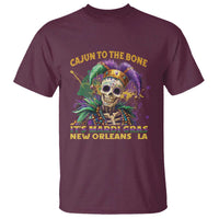 Louisiana Mardi Gras T Shirt Cajun To The Bone Skeleton Jester Costume