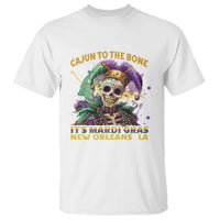 Louisiana Mardi Gras T Shirt Cajun To The Bone Skeleton Jester Costume