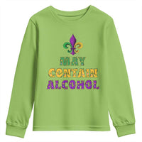 Funny Mardi Gras Party Youth Sweatshirt May Contain Alcohol Drinking Team