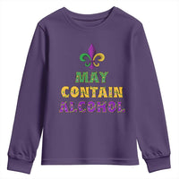Funny Mardi Gras Party Youth Sweatshirt May Contain Alcohol Drinking Team