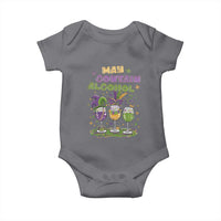 Funny Mardi Gras Drinking Team Baby Onesie May Contain Alcohol Fat Tuesday Party