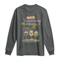 Funny Mardi Gras Drinking Team Long Sleeve Shirt May Contain Alcohol Fat Tuesday Party