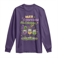 Funny Mardi Gras Drinking Team Long Sleeve Shirt May Contain Alcohol Fat Tuesday Party