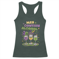 Funny Mardi Gras Drinking Team Racerback Tank Top May Contain Alcohol Fat Tuesday Party