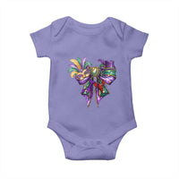 Coquette Bow Mardi Gras Baby Onesie New Orleans Carnival Beads Mask Crawfish