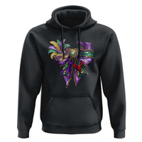 Coquette Bow Mardi Gras Hoodie New Orleans Carnival Beads Mask Crawfish