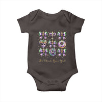 Coquette Bow Mardi Gras Baby Onesie It's Mardi Gras Y'all Fleur De Lis Mask