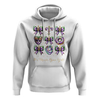 Coquette Bow Mardi Gras Hoodie It's Mardi Gras Y'all Fleur De Lis Mask