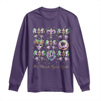 Coquette Bow Mardi Gras Long Sleeve Shirt It's Mardi Gras Y'all Fleur De Lis Mask