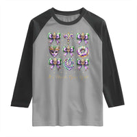 Coquette Bow Mardi Gras Raglan Shirt It's Mardi Gras Y'all Fleur De Lis Mask