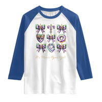 Coquette Bow Mardi Gras Raglan Shirt It's Mardi Gras Y'all Fleur De Lis Mask