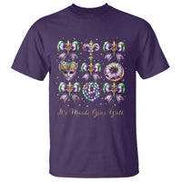 Coquette Bow Mardi Gras T Shirt It's Mardi Gras Y'all Fleur De Lis Mask