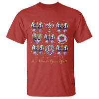 Coquette Bow Mardi Gras T Shirt It's Mardi Gras Y'all Fleur De Lis Mask