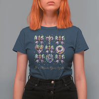 Coquette Bow Mardi Gras T Shirt For Women It's Mardi Gras Y'all Fleur De Lis Mask