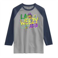Mardi Gras Raglan Shirt La Weezy Ana Hip Hop Aligator Louisiana