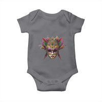 Jeweled Mask Louisiana Mardi Gras Baby Onesie