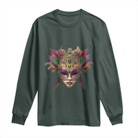Jeweled Mask Louisiana Mardi Gras Long Sleeve Shirt