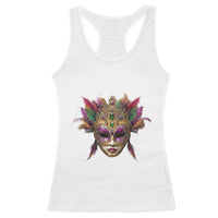Jeweled Mask Louisiana Mardi Gras Racerback Tank Top
