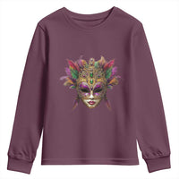 Jeweled Mask Louisiana Mardi Gras Youth Sweatshirt