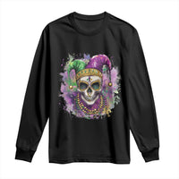 Skeleton Jester Louisiana Mardi Gras Long Sleeve Shirt
