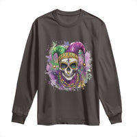 Skeleton Jester Louisiana Mardi Gras Long Sleeve Shirt