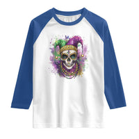 Skeleton Jester Louisiana Mardi Gras Raglan Shirt