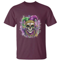 Skeleton Jester Louisiana Mardi Gras T Shirt