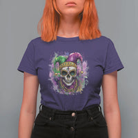 Skeleton Jester Louisiana Mardi Gras T Shirt For Women