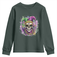 Skeleton Jester Louisiana Mardi Gras Youth Sweatshirt