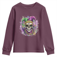 Skeleton Jester Louisiana Mardi Gras Youth Sweatshirt