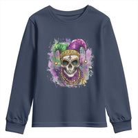 Skeleton Jester Louisiana Mardi Gras Youth Sweatshirt