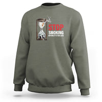 Anti Smoking Sweatshirt Stop Smoking Before It's Too Late - Wonder Print Shop