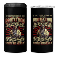 Native American Warrior 4 in 1 Can Cooler Tumbler If They Stand Against You Show No Mercy