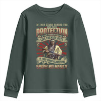 Native American Warrior Youth Sweatshirt If They Stand Against You Show No Mercy